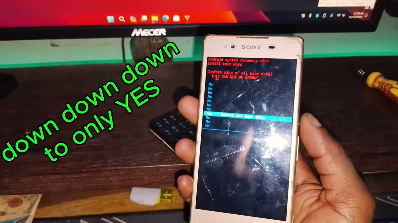 Hard reset Sony xperia