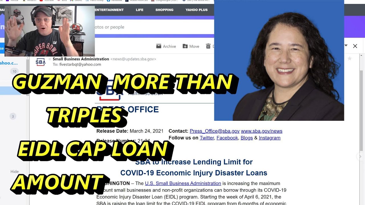 🤑BREAKING NEWS EIDL LOAN CAPS SBA ISABEL GUZMAN MORE THAN TRIPLES CAPS TO🤑 $500,000