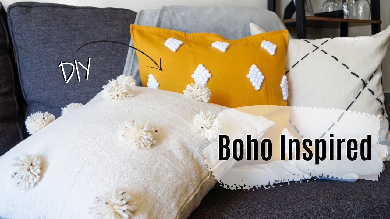 DIY THROW PILLOWS / No Sew / Simple + Affordable! | Samantha Scarfo