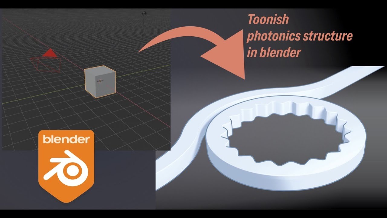 Blender for Scientific Figures – Toonish Microring Photonics Resonator