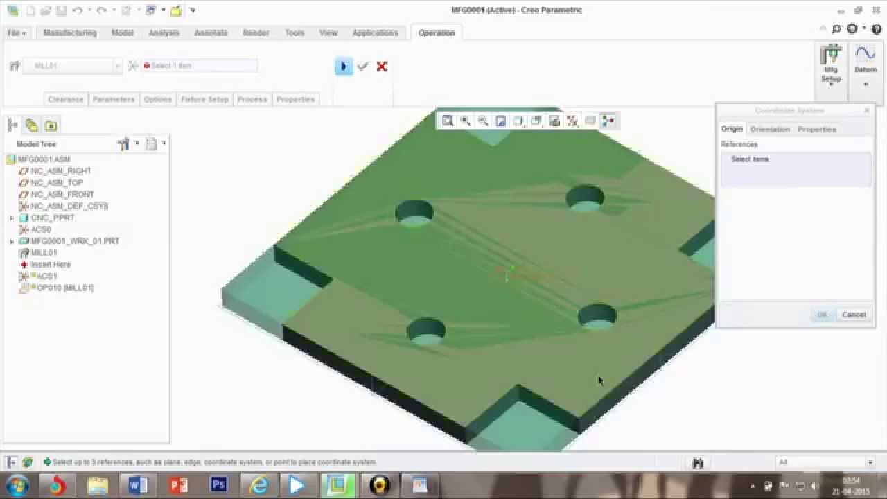CNC Programming using Creo 2.0, G&M Code