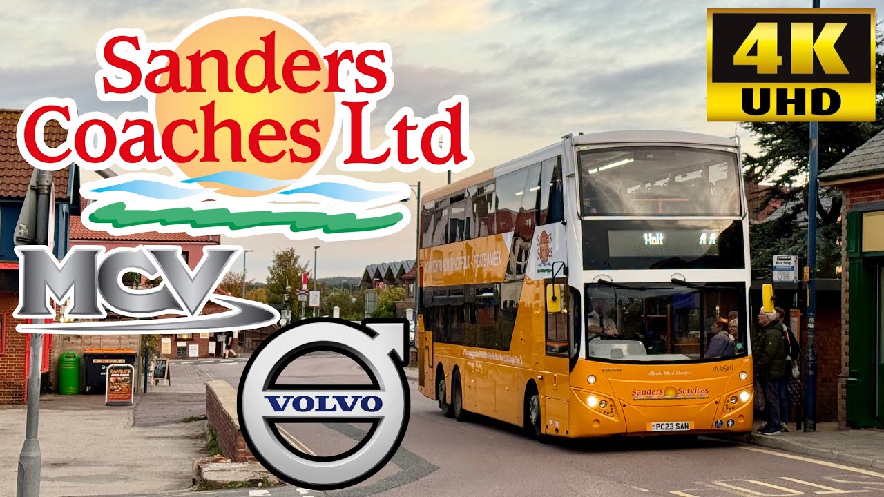 [Sanders Coaches: 44 Holt to Sheringham via Bodham] MCV EvoSeti Volvo B8L Tri-Axle Double Decker Bus