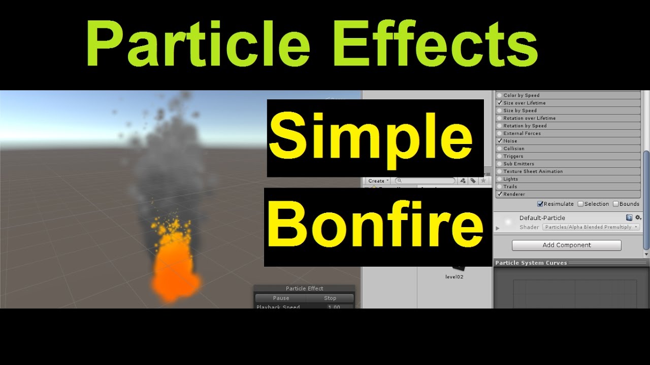 Simple Bonfire Particle Effect | Unity Particle Effects