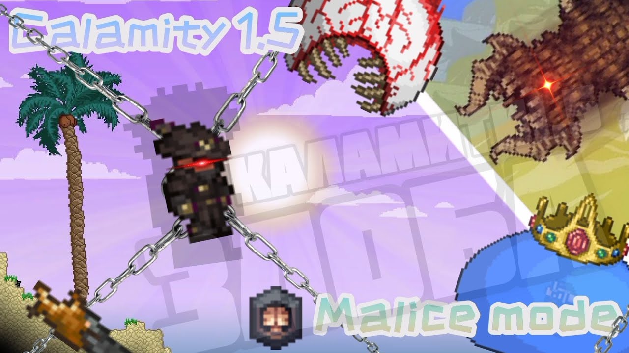 Terraria Calamity1.5 Malice Mod | Desert Scourge,King Slime,Eye of Cthulhu