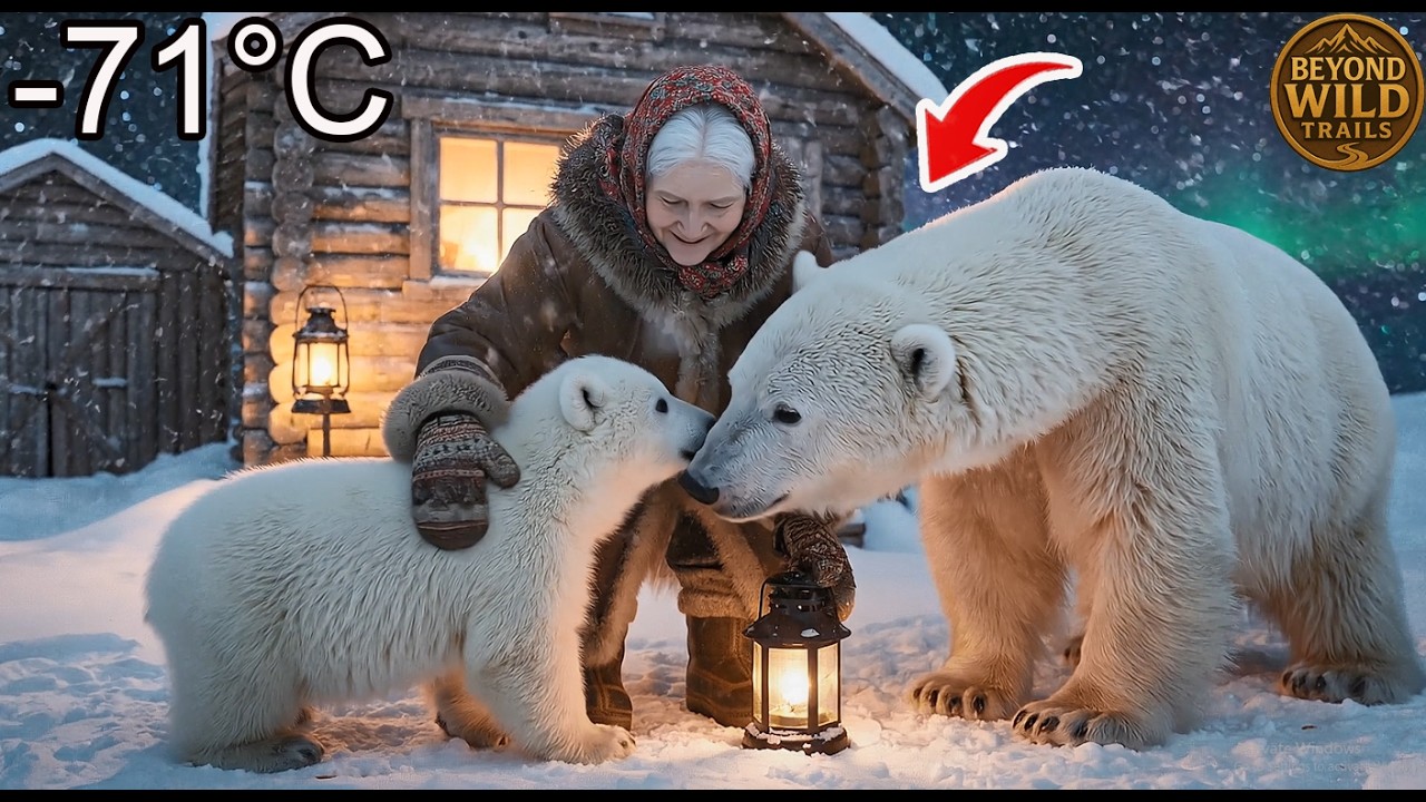 An Old Woman Rescued a Polar Bear Cub — Then the Mother Came to Her Door