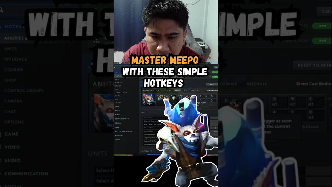New to Meepo? Start Here &ndash; Hotkey Setup & Control Guide   #dota2 #meepo #ratkingdota