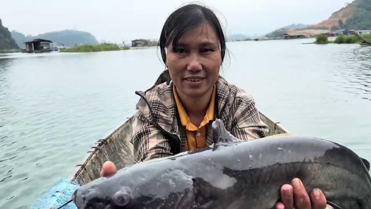 Ngày27 Tết Thăm lưới trên hồ Hòa Bình Báo toàn hàng khủng ￼￼￼￼￼