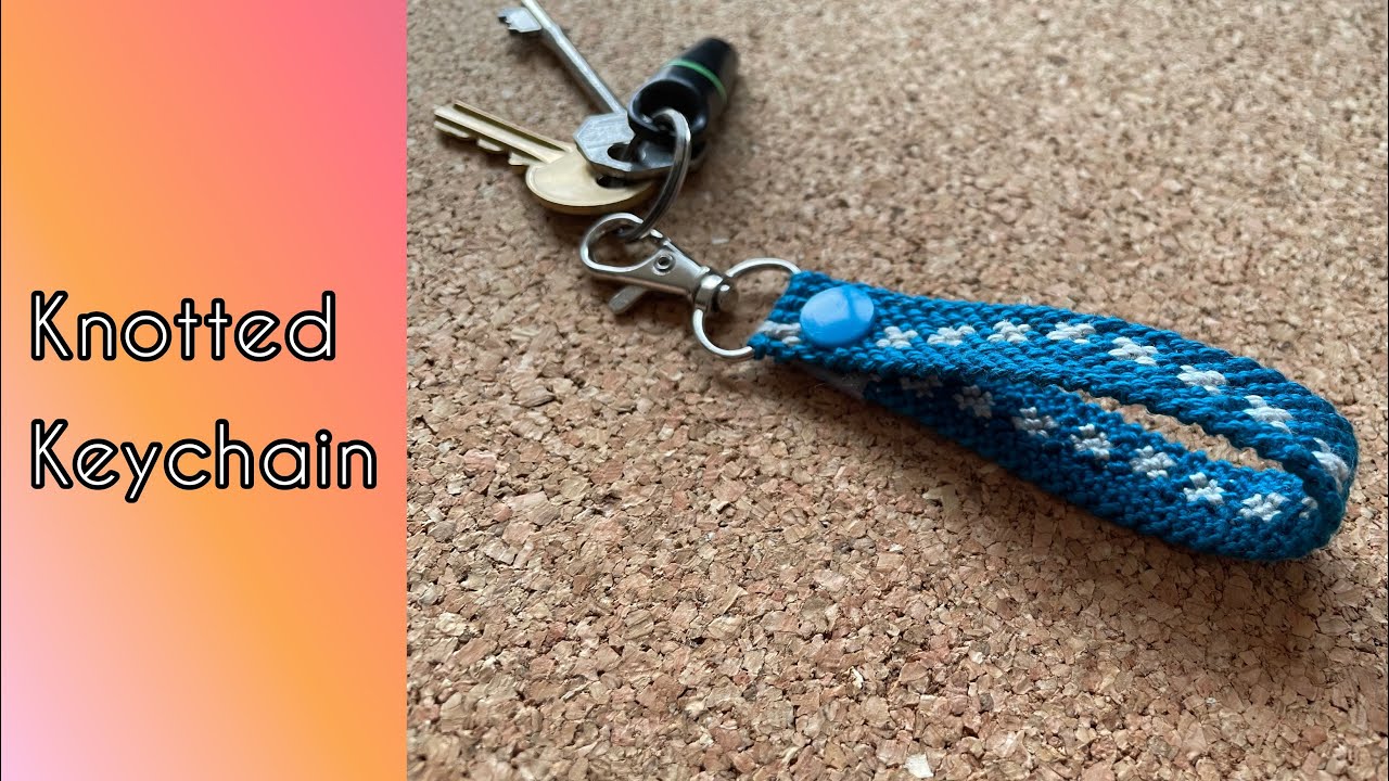 Knotted Keychain with Snap Button (Friendship Bracelets)
