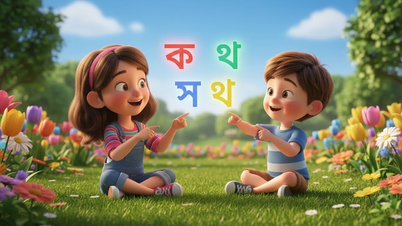 Bengali Alphabet Rhyme for Kids |  ব্যঞ্জনবর্ণের ছড়া গান | 3D Pixar Style Animation