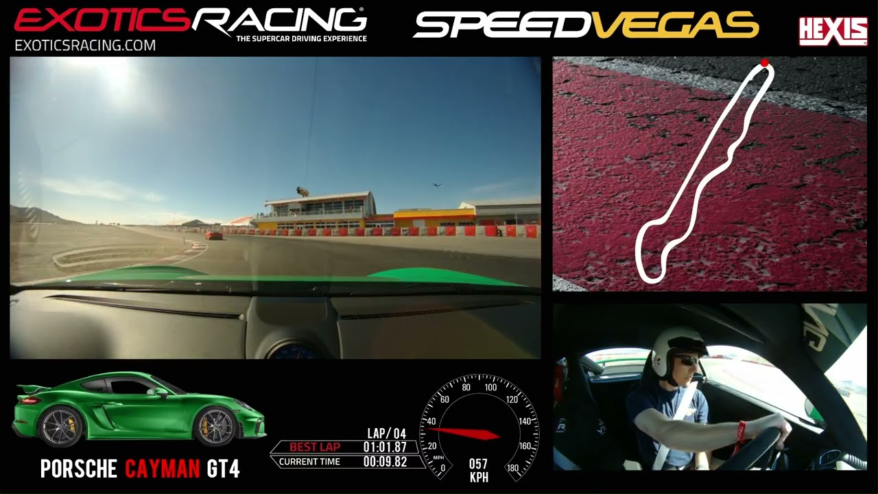 Driving a Porsche Cayman GT4 at SpeedVegas