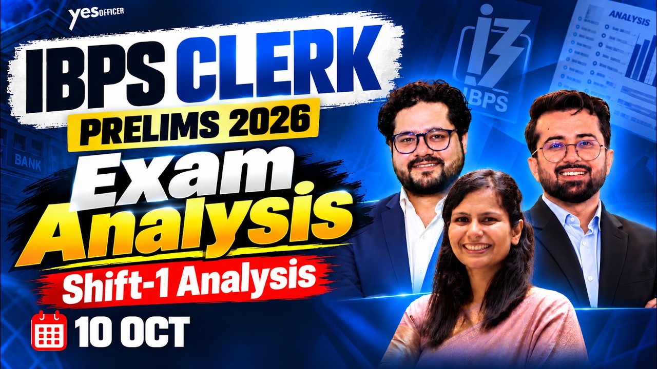 IBPS CLERK PRELIMS 2026 | 1st Shift Exam Analysis | 10 Oct 2026 | Nimisha Bansal