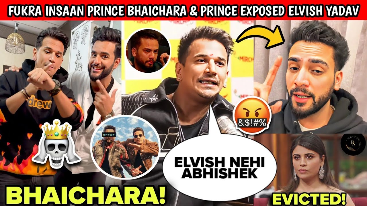 OMG!🤯 Fukra Insaan Prince Narula Bhaichara & Prince Narula REPLY TO Elvish Yadav Song Controversy 😡