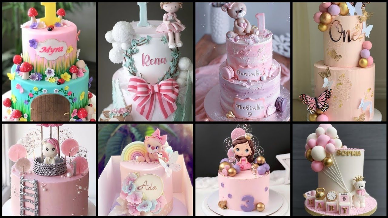 Baby Girl 1st Birthday Cake Design 2013 || Best First Birthday Cakes for Baby Girl