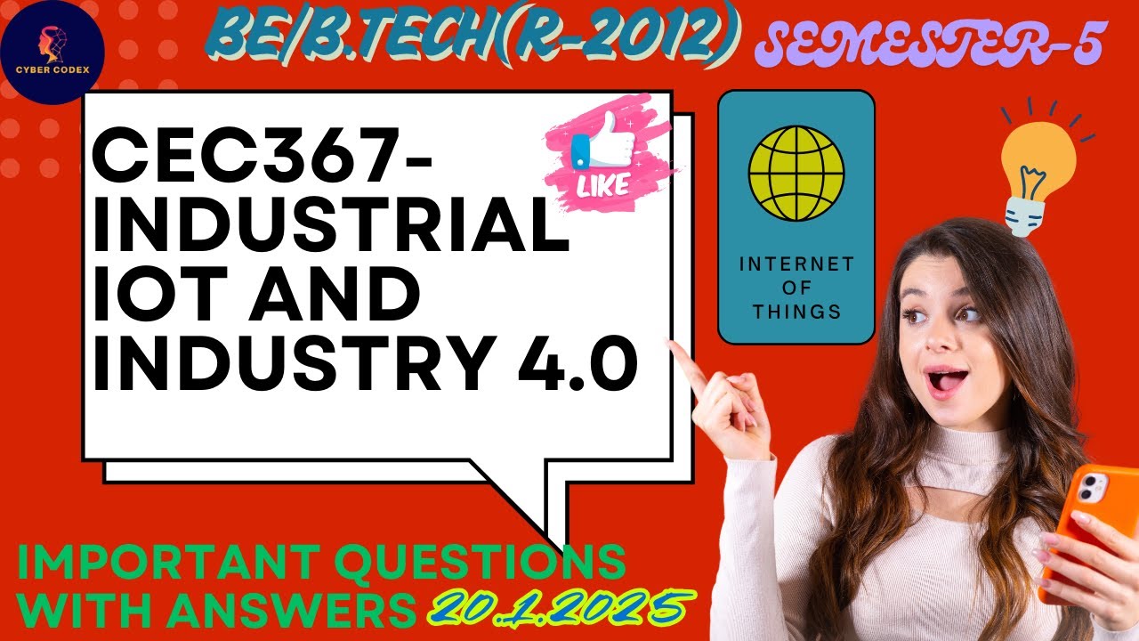 CEC367-Industrial IoT and Industry 4.0 Important Questions with Answers in Tamil | R-2021 | Sem 5