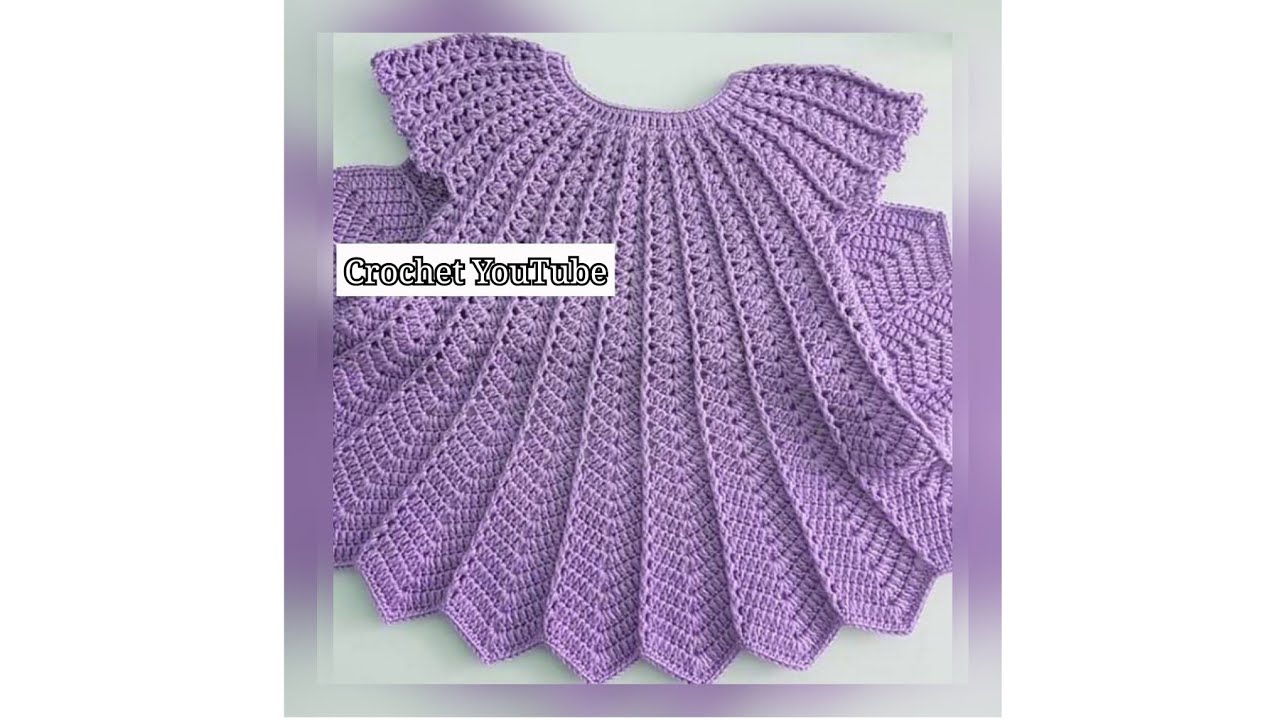 فستان كروشية بناتي How to make a girl crochet dress / قناة #كروشية_يوتيوب