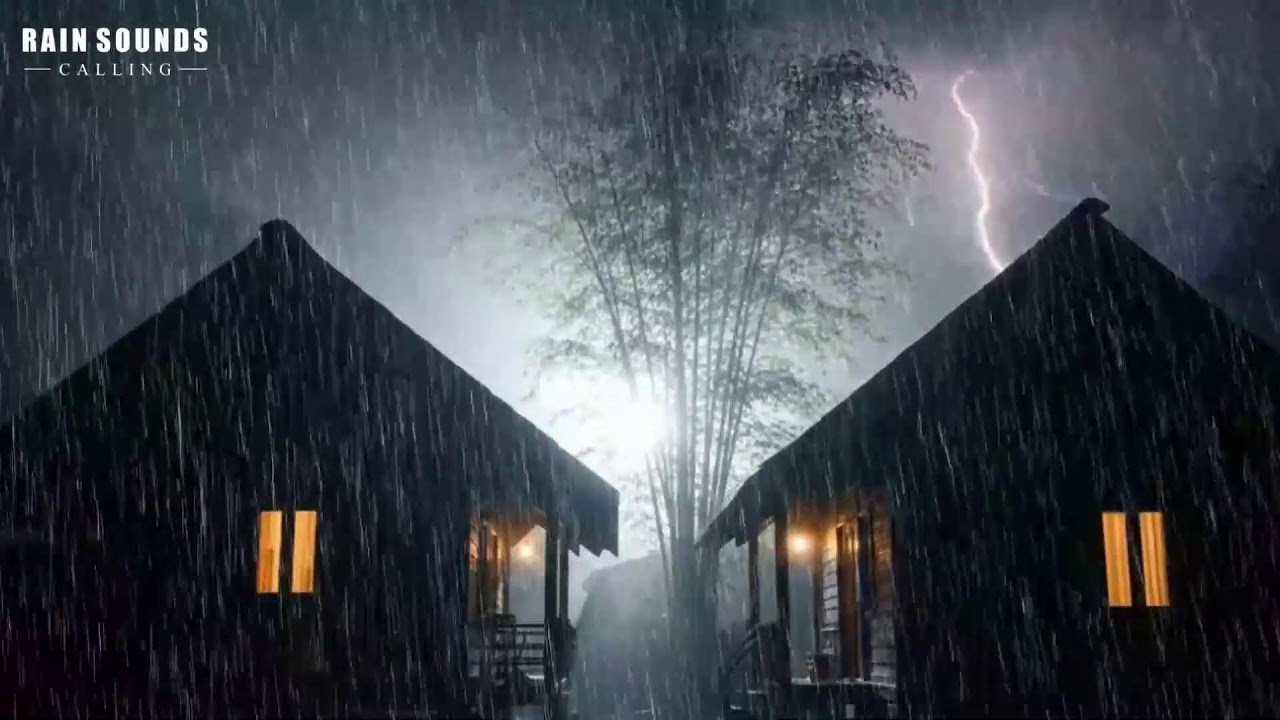 Rain Sounds For Sleeping - Instantly Fall Asleep With Rain & Thunder Sound in cabin At Night #Rain 3