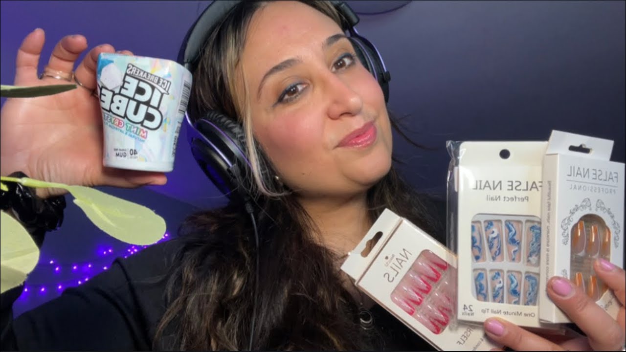 Relax with me while I do my Nails ASMR Gum Chewing