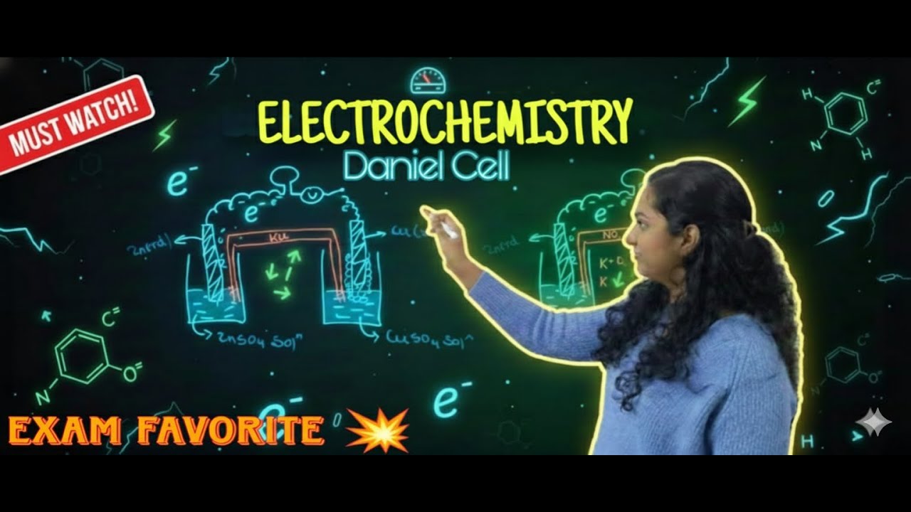 Daniell Cell Working & Diagram 🔋 | Electrochemistry Exam Favourite 🔥  |Boards Class 12 | JEE
