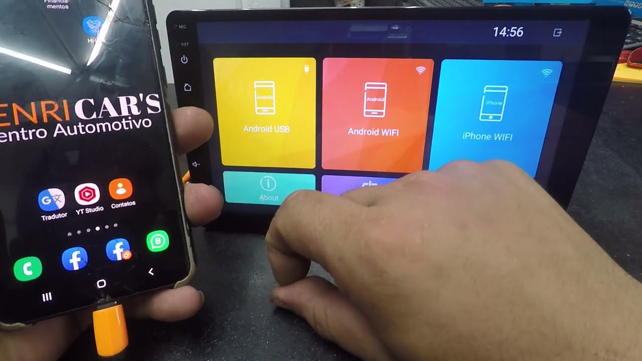 Como fazer espelhamento por cabo usb em Centrais multimidias Android