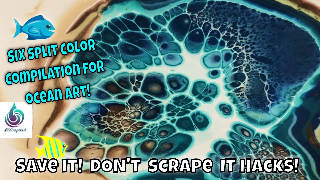 Most Satisfying Video - Ocean Wave - Acrylic Pour Compilation - Relaxing Fluid Art!