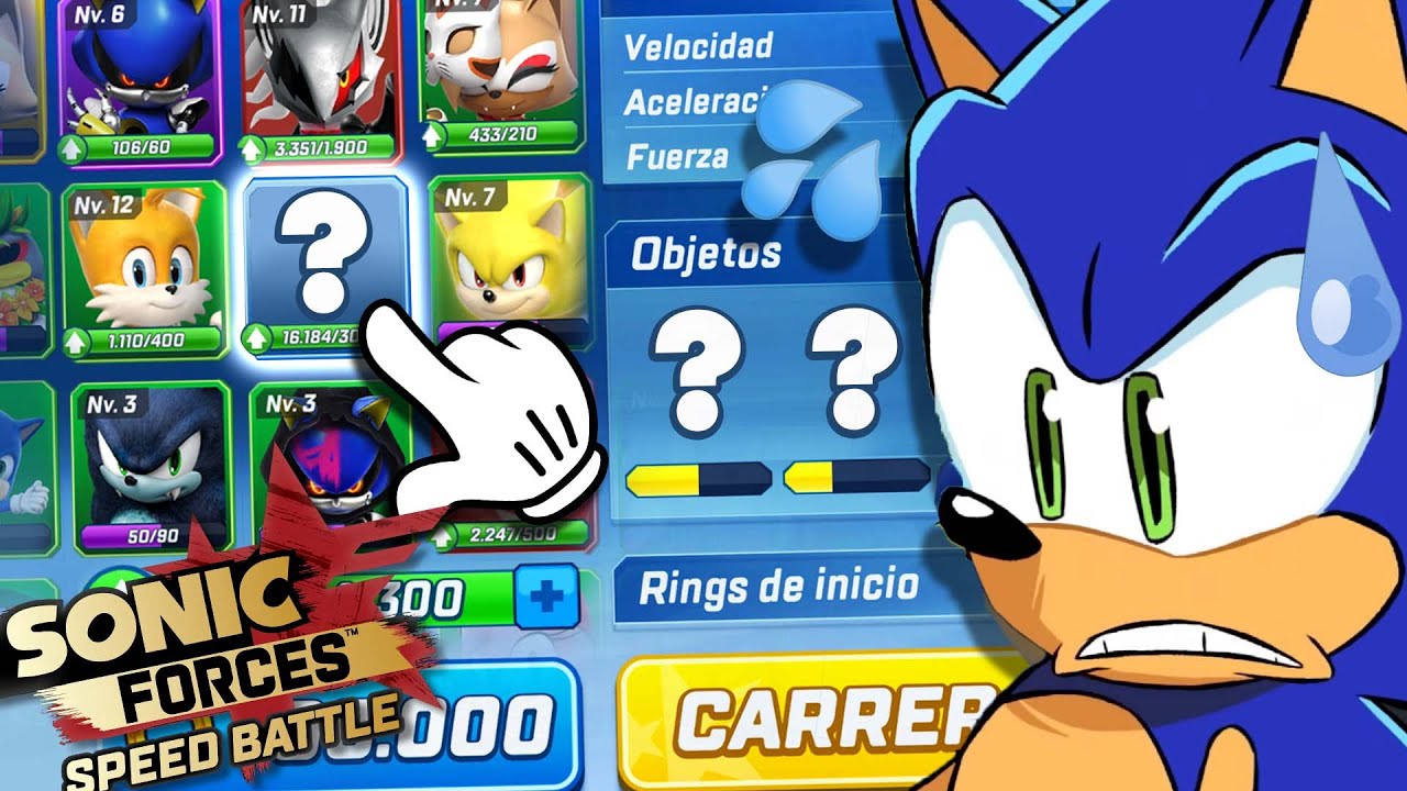 📲 SONIC FORCES PERO NO PUEDES VER TU PERSONAJE ✨ RETOS SUSCRIPTORES