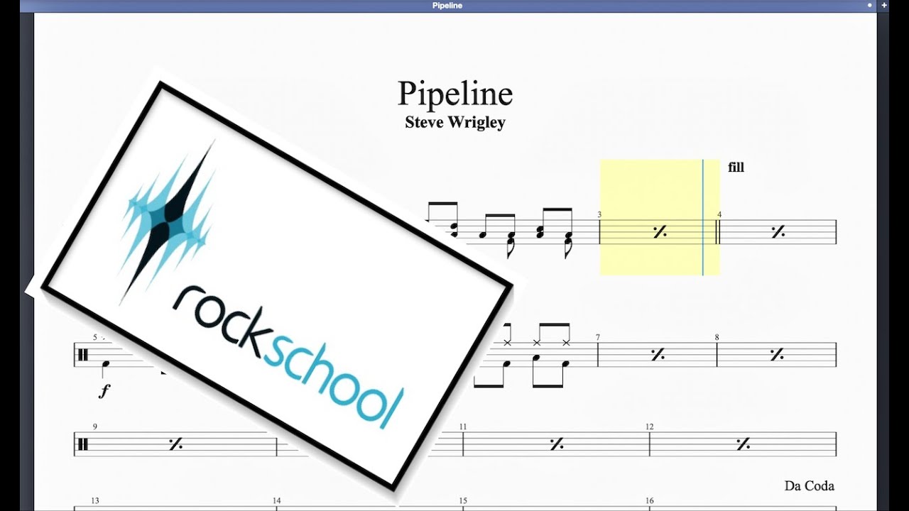 Pipeline (2006) Rockschool Grade 3 Drums