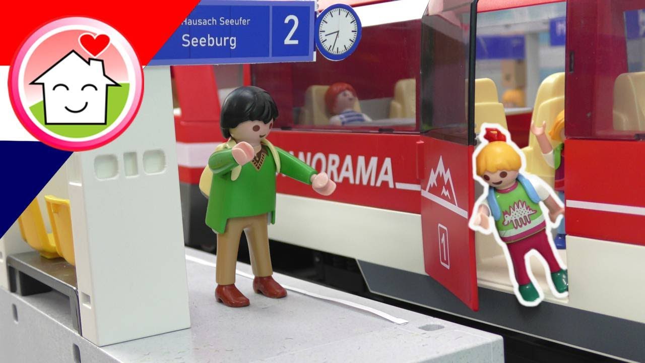 Playmobil filmpje Nederlands Treinrit met Lena en haar schoolklas - Familie Huizer
