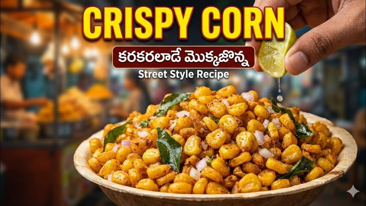 Crispy corn కరకరలాడే మొక్క జొన్న street style Recipe 