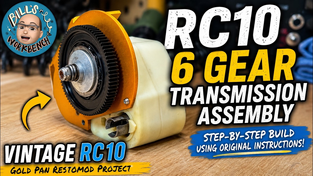 RC10 Restromod 6 gear transmission Assembly