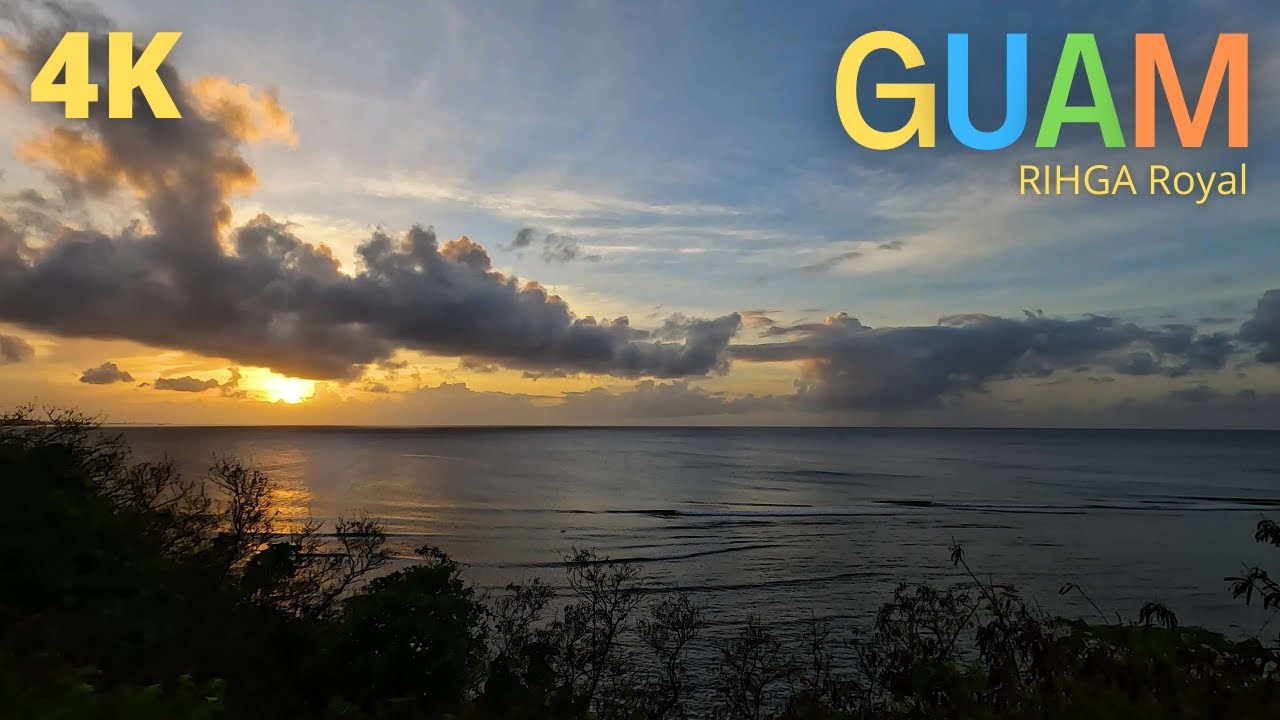 🌴 10 Minute Relaxing Music Video / Meditation / Healing / Oceanside View / Sunset / Guam / 석양 /괌 여행