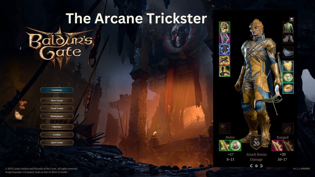 Bladur's Gate 3 origin character build guide Astarion The Arcane Trickster ( Ranger/Rogue/Wizard)