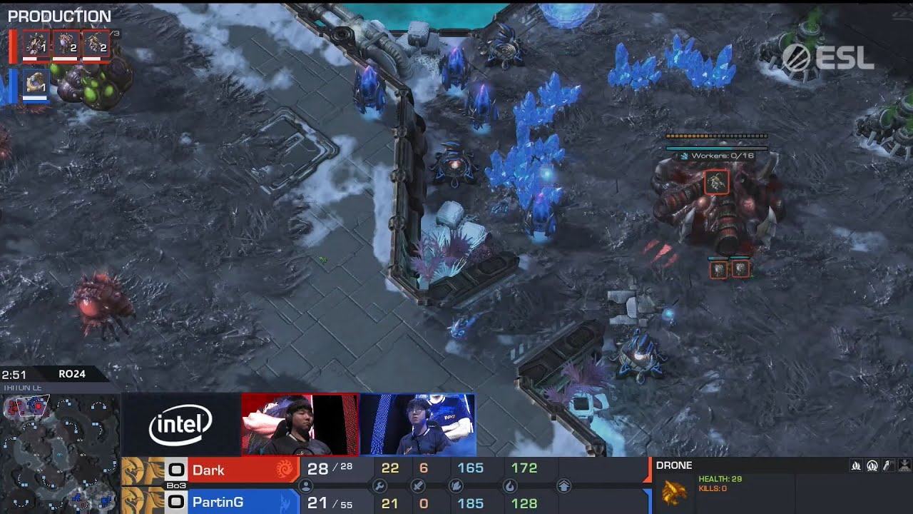 PartinG vs Dark (PvZ), Starcraft 2, IEM Katowice 2020 Game 2