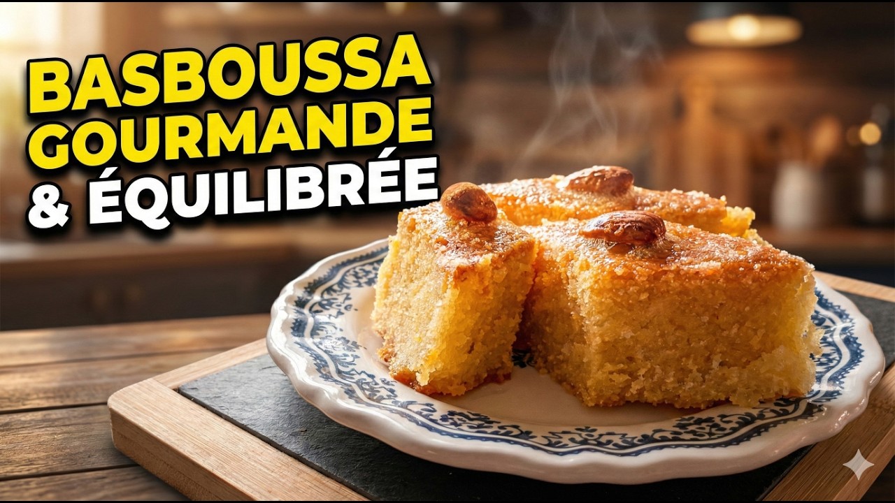 ✨ Basboussa Gourmande & Équilibrée à la Fleur d’Oranger 🌸