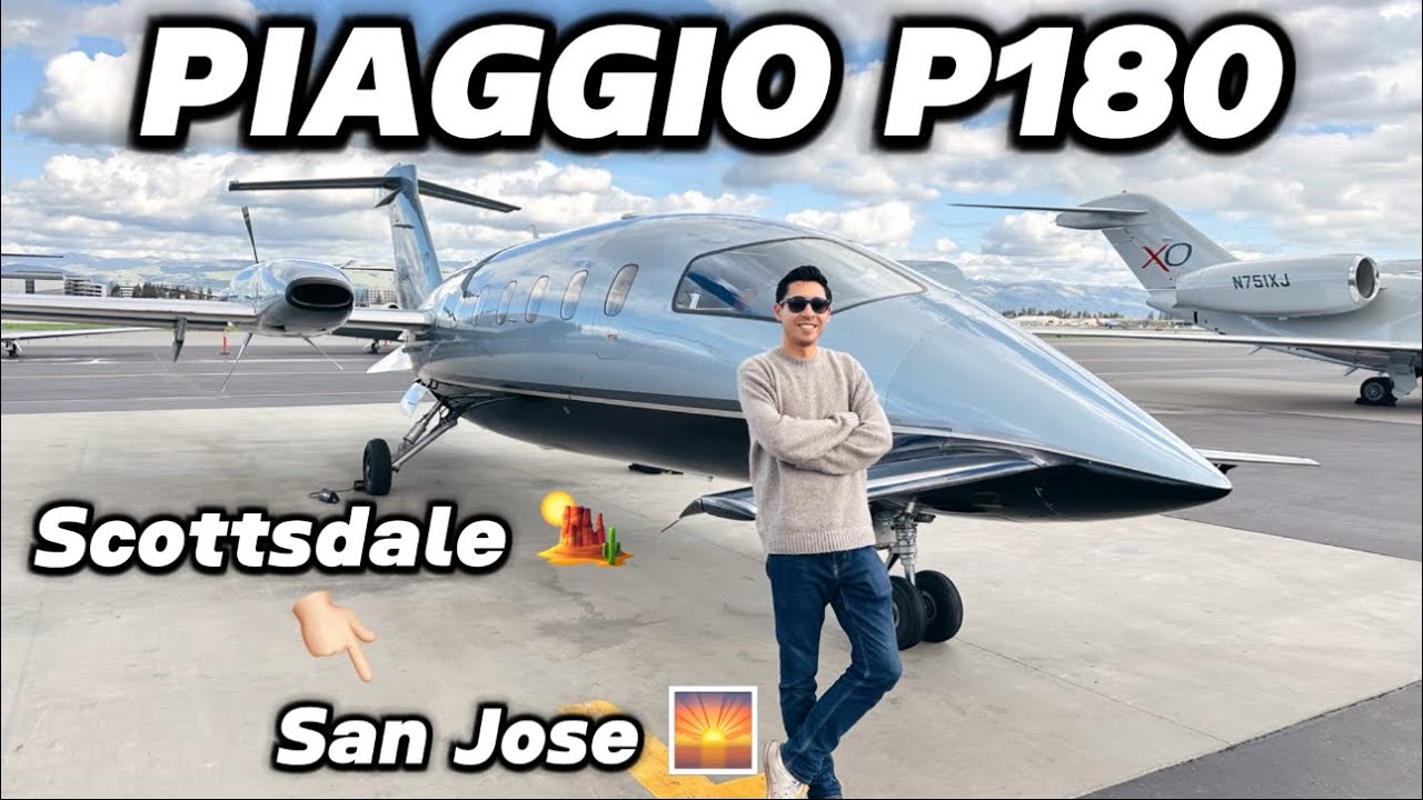 Как я стал пилотом Piaggio P180! Прибытие на закате