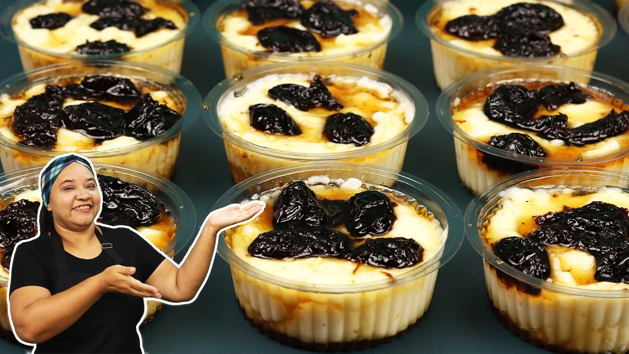 Sobremesa NO POTE CREMOSA DELICIOSA!! Manjar de Coco com Calda de Ameixa! Sobremesa Fácil e Rápida!