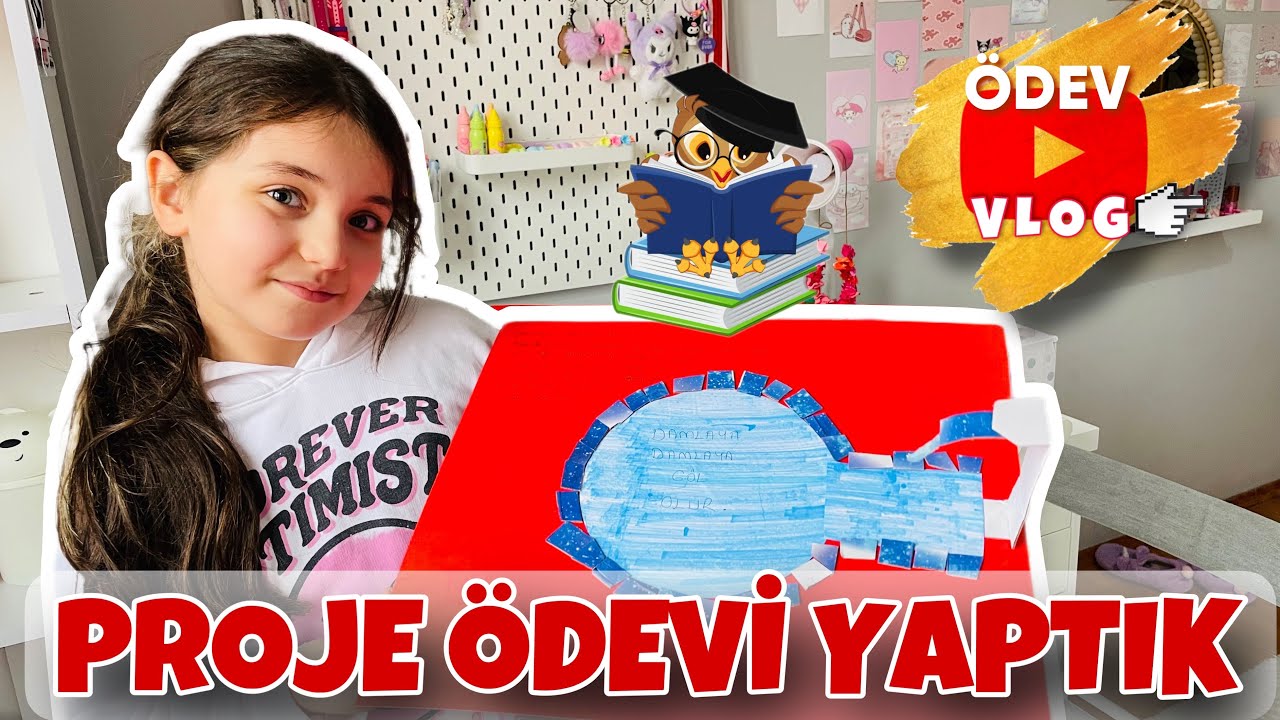 ÖDEV VLOG !! PROJE ÖDEVİ YAPTIK