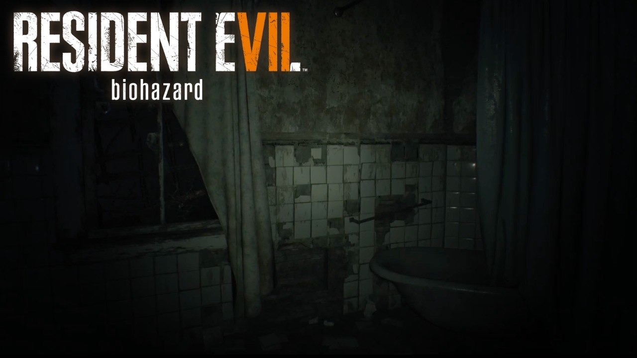 Baker House Bathroom | Rain Sound | Resident Evil 7 Ambience 🎧