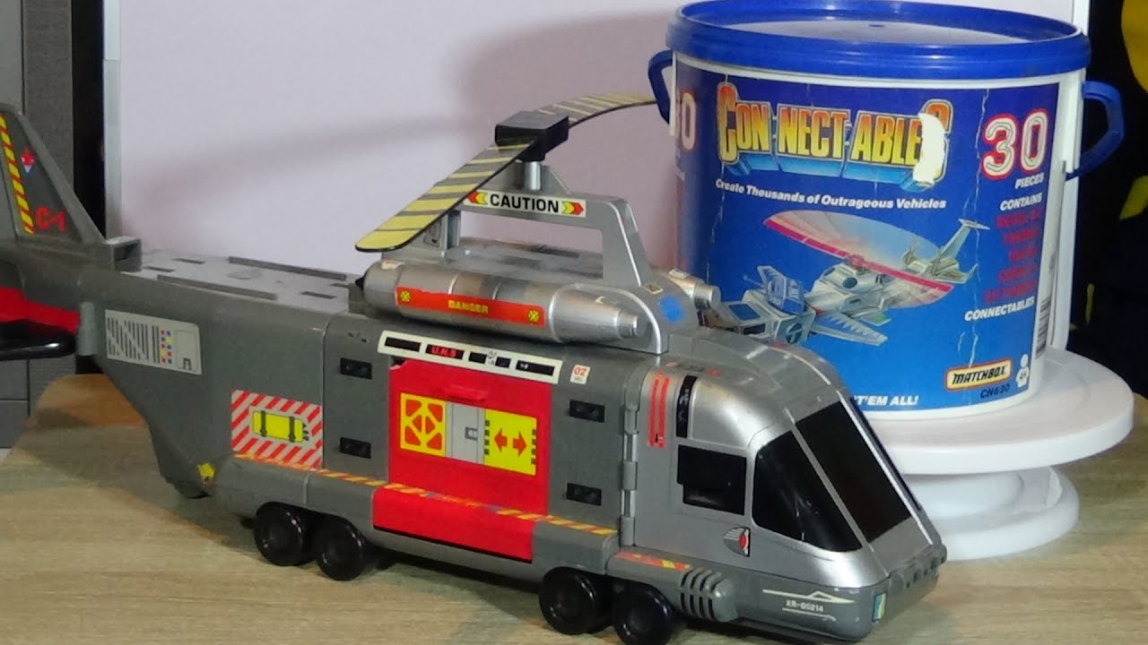 Matchbox Connectables 1990 Helicopter playset.