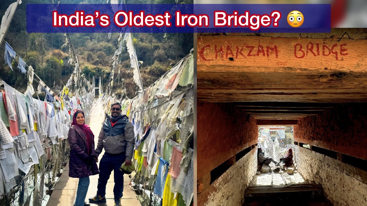 600വർഷം പഴക്കമുള്ള പാലം😳/CHAKZAM BRIDGE TAWANG/castlequeenabisvlog