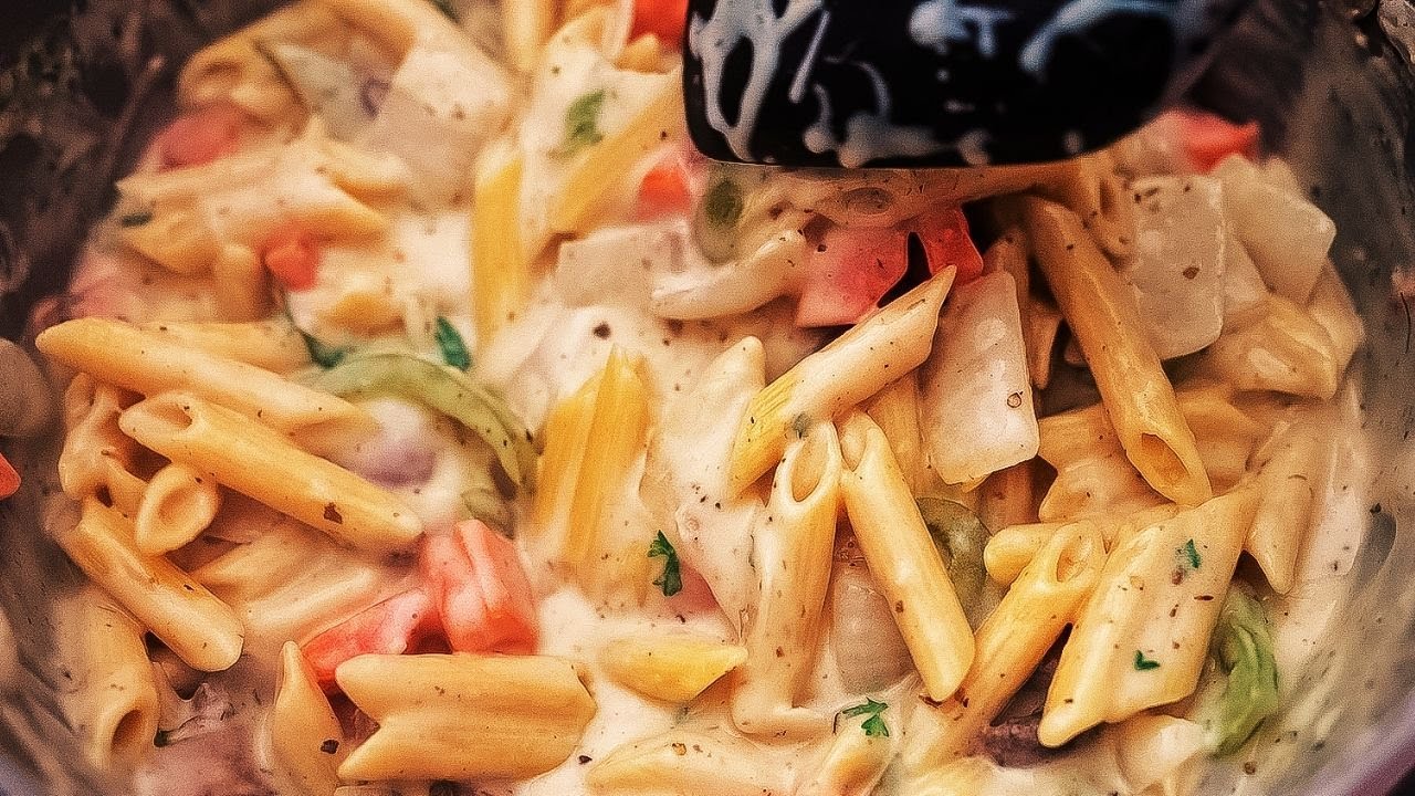 😋 Паста с белым соусом за 3 минуты, но очень быстро и без сливок, с ингредиентами в каждом доме без