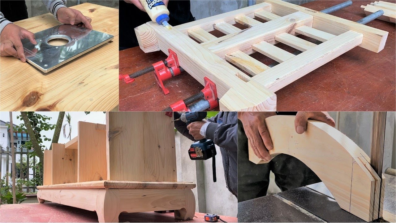 4 Skills Woodworking Making Curved Furniture // Woodworking Crafts Always Creative Wonderful