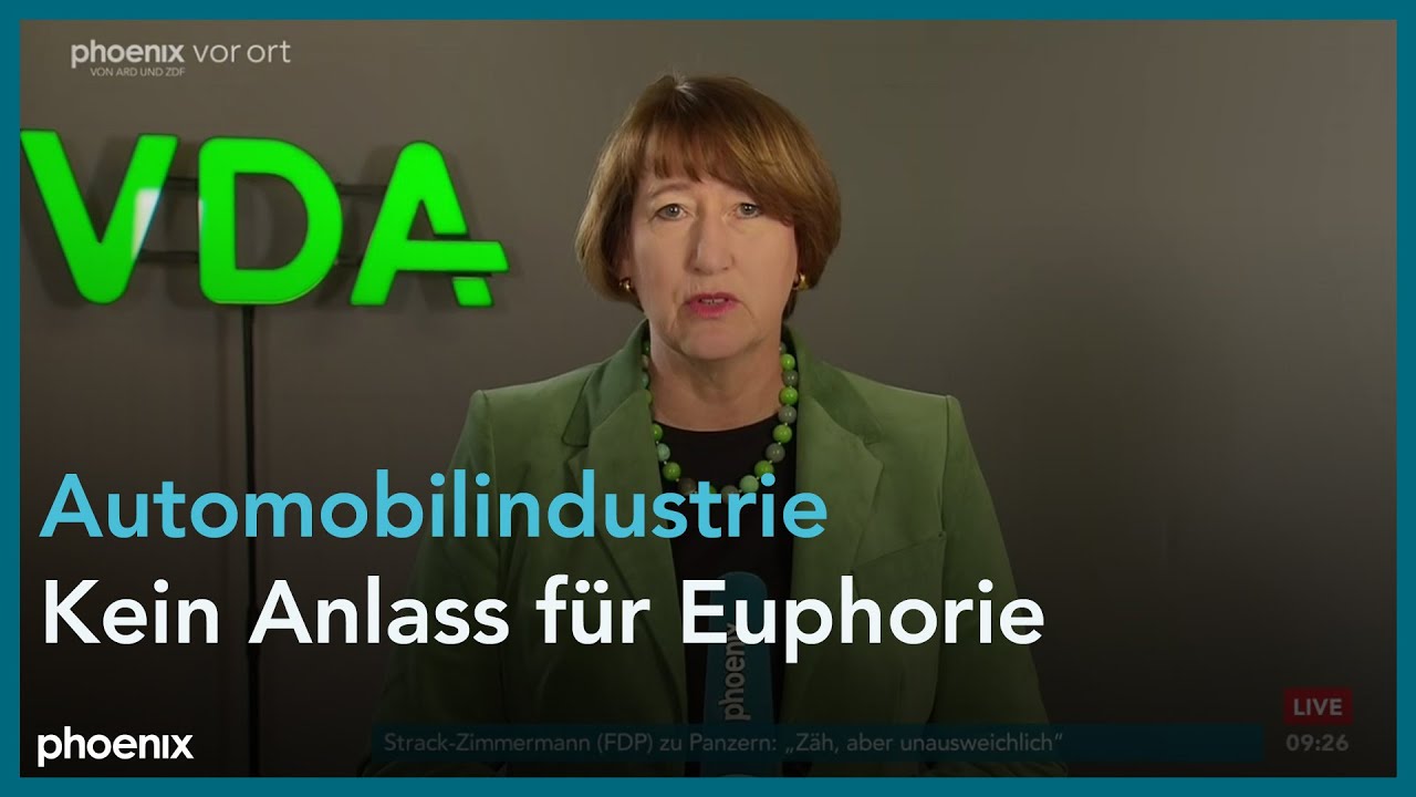 phoenix tagesgespräch mit Hildegard Müller zur Lage der deutschen Automobilindustrie am 25.01.23