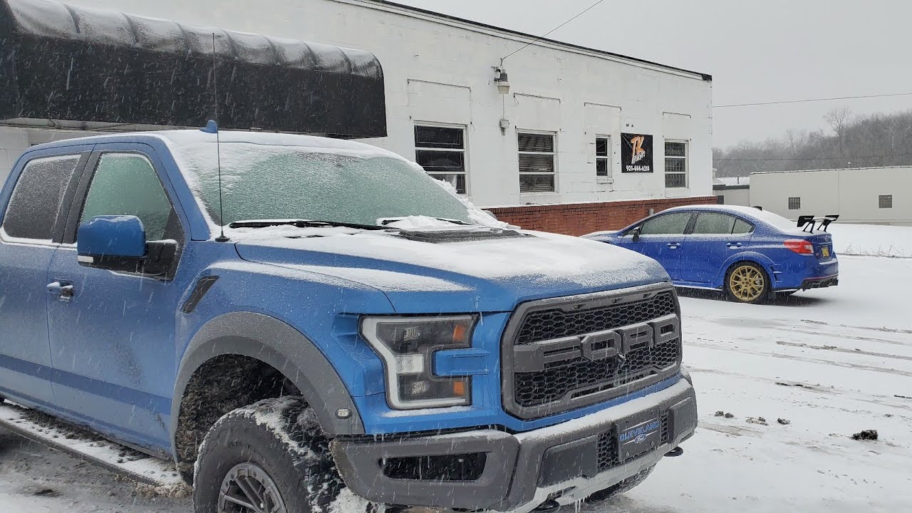 Test the 2019 Ford Raptor driving on Ice Capabilities 2021 Winter Storm!