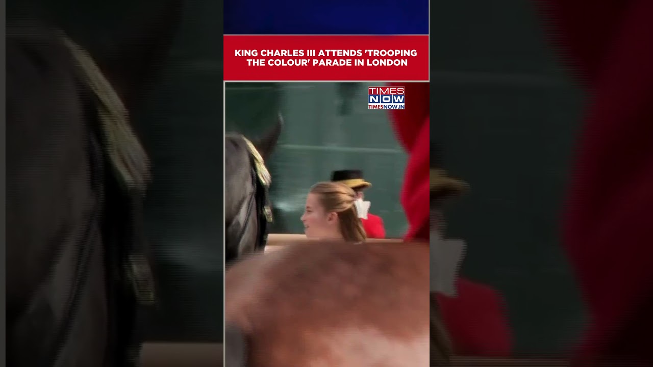 King Charles III Attends 'Trooping The Colour' Parade In London | King Charles' B'day Parade #shorts