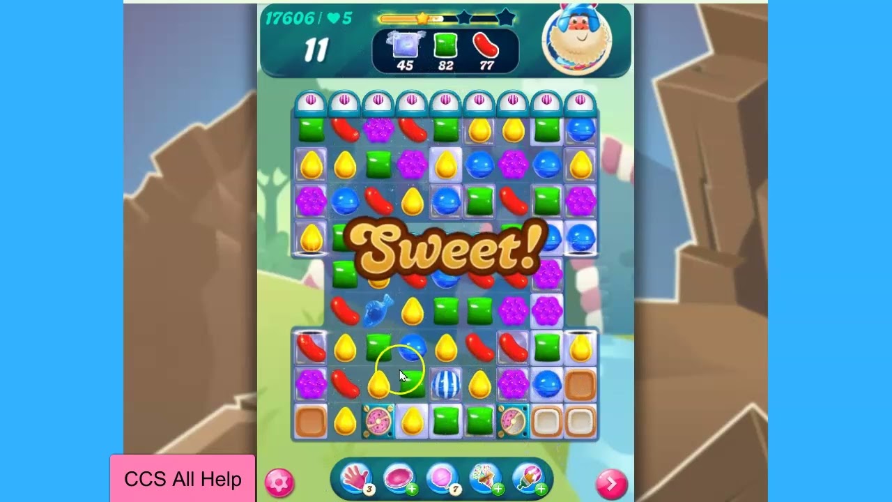Candy Crush Saga Level 17606 NO BOOSTERS