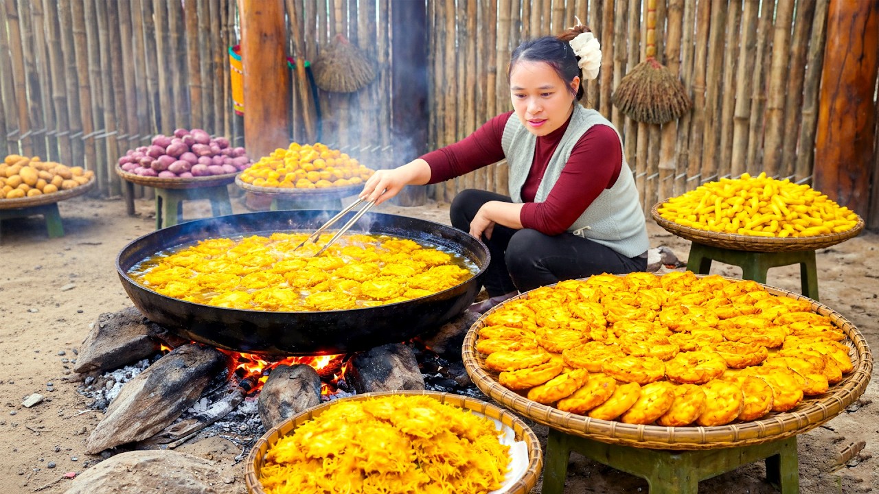 How to Make Soft and Crispy Potato Cakes and Bring to Market to Sell - Countryside Daily Recipe