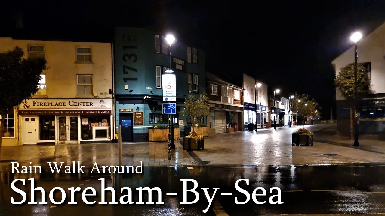 Early morning rainy walk in Shoreham