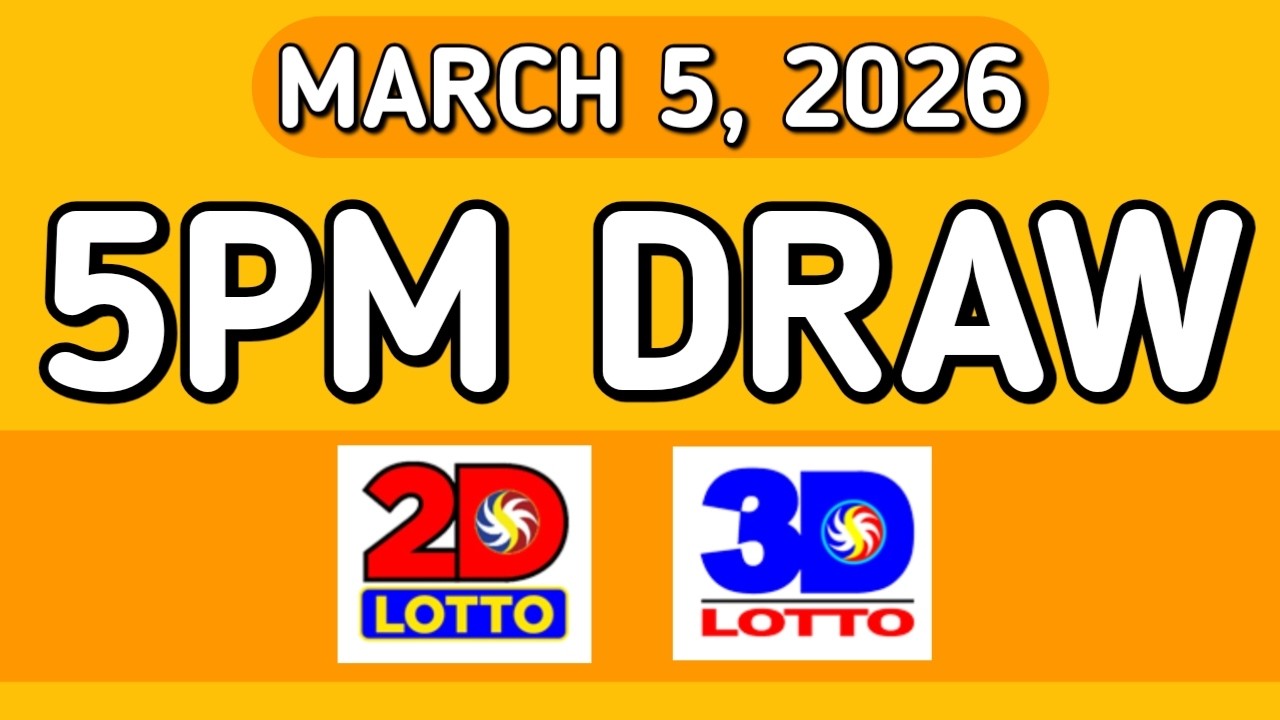 PCSO Lotto Result Today 5PM Live - March 5, 2026 Thursday