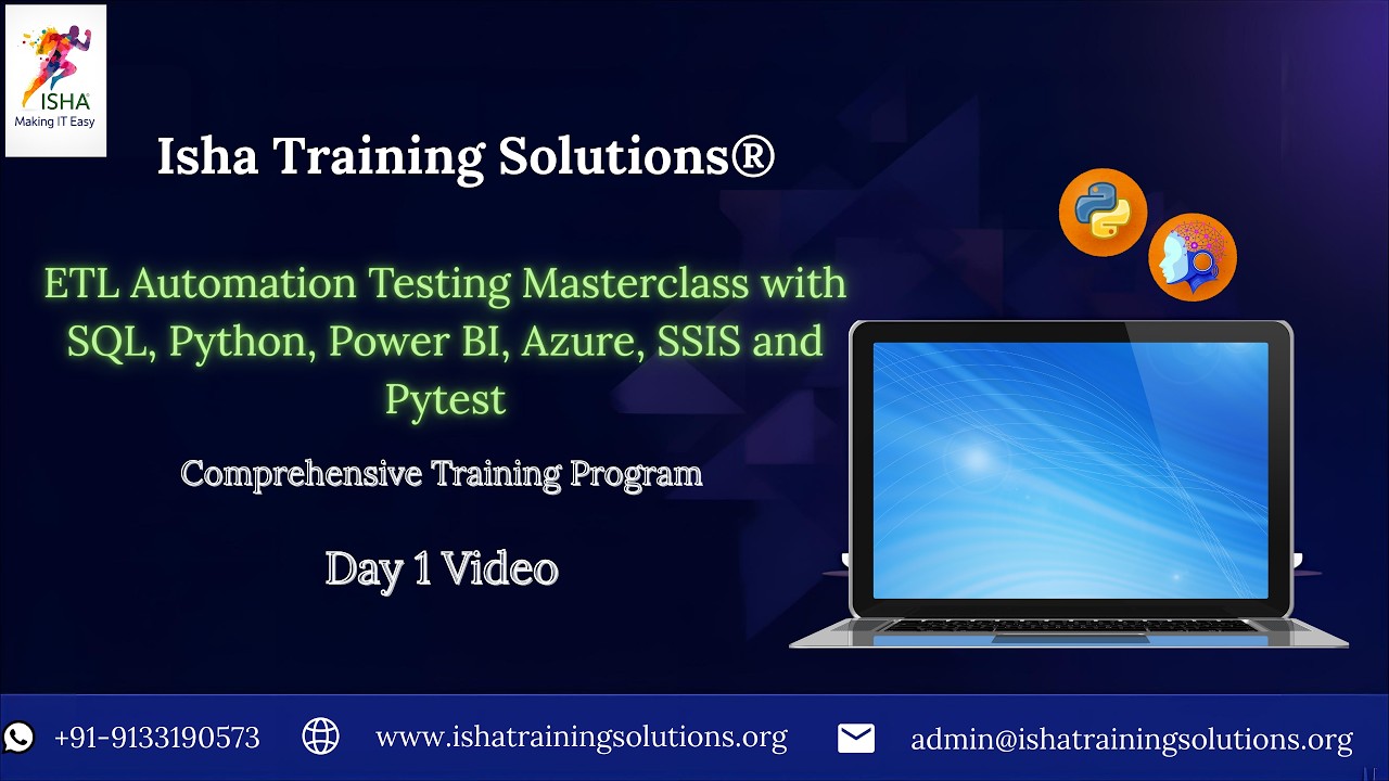 ETL Automation Testing Day 1 Video 26th February 2026 .Call/ WhatsApp on +91-9133190573 to Enroll