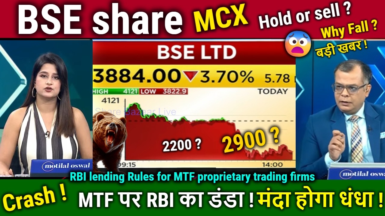 BSE share latest news,hold or sell?Future Analysis,MCX,BSE LTD Fall,RBI MTF Rule,Target 2030,NSE IPO